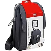 R.D.S. INDUSTRIES, INC. – Game Traveler Deluxe Licensed Crossbody Bag Designed for Nintendo Switch, Nintendo Switch 2, OLED, Black Vertical (MC16)