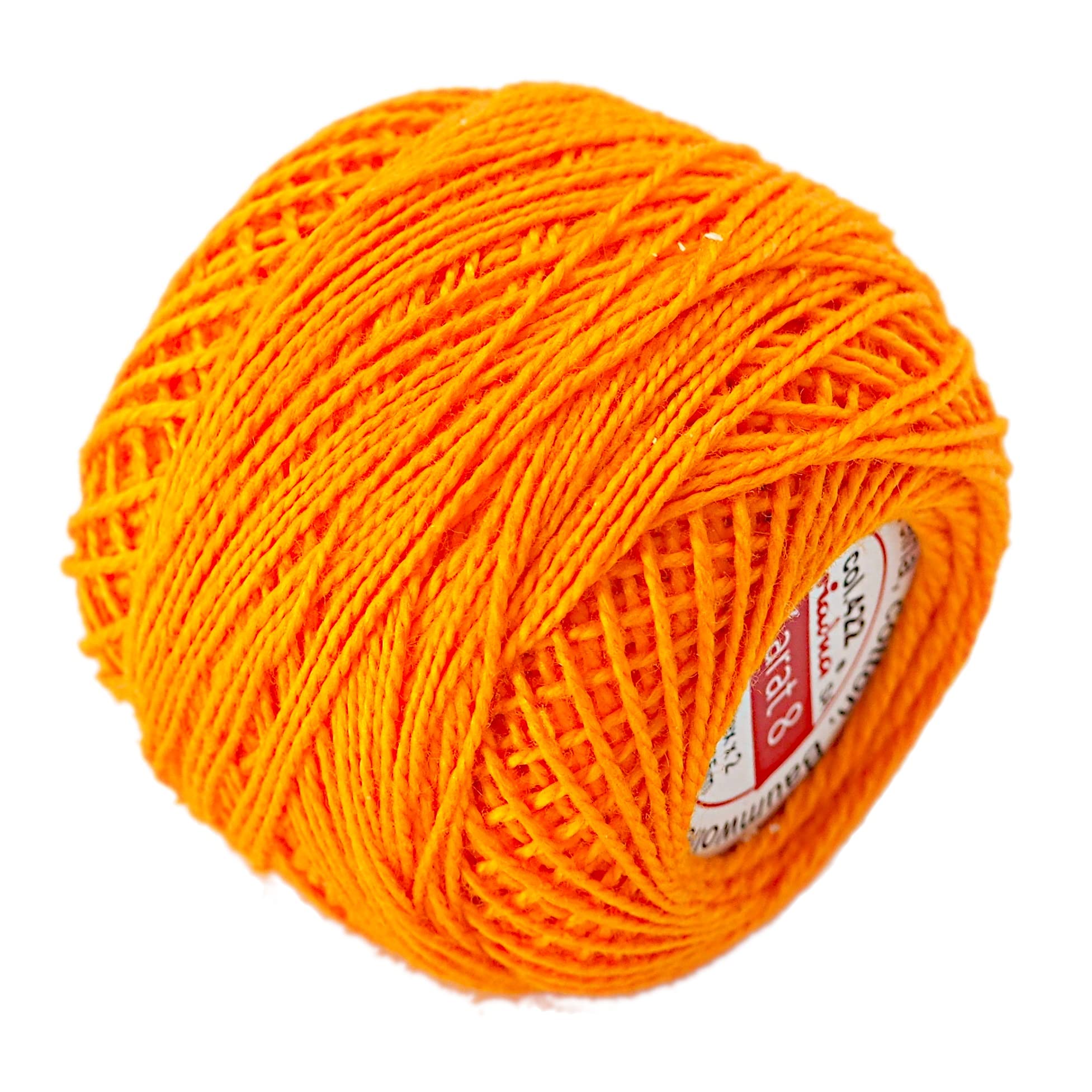 Cotton Crochet Embroidery Yarn 71yd/65m Quality Ball 0.35oz/10g Thread Floss Size 8 (Pumpkin 422) — image 1