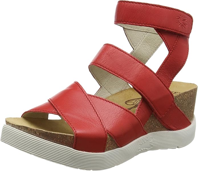 fly red sandals