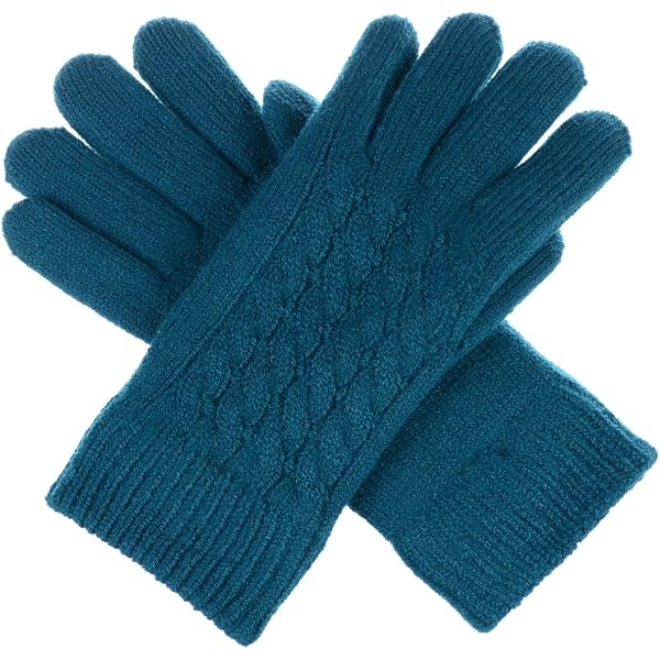 Thermal Fluffy Feather Touch Gloves – Ladies Soft Stretch Winter Gloves – Multicolor