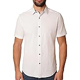 Robert Graham Mens Gilford Short Sleeve Woven Button Down Shirt