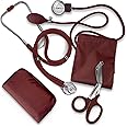 ASA TECHMED Nurse EMT Starter Pack Stethoscope, Blood Pressure Monitor and Trauma 7.5" EMT Shear Ideal Gift for Nurses, Medical Students, Firefighters, Police and Personal Use (Burgundy)