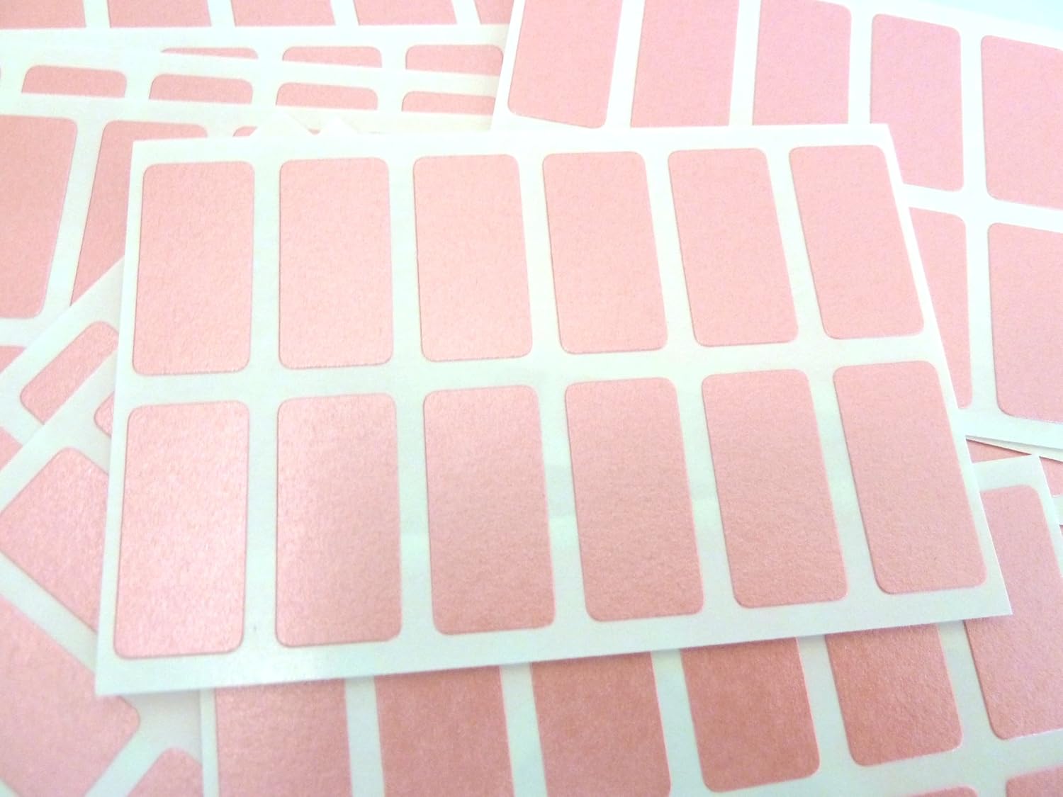 200 Labels, 25x12mm Rectangle, Pink, Colour Code Stickers, Self-Adhesive Sticky Coloured Labels, 25 x 12 millimetres - Image 3