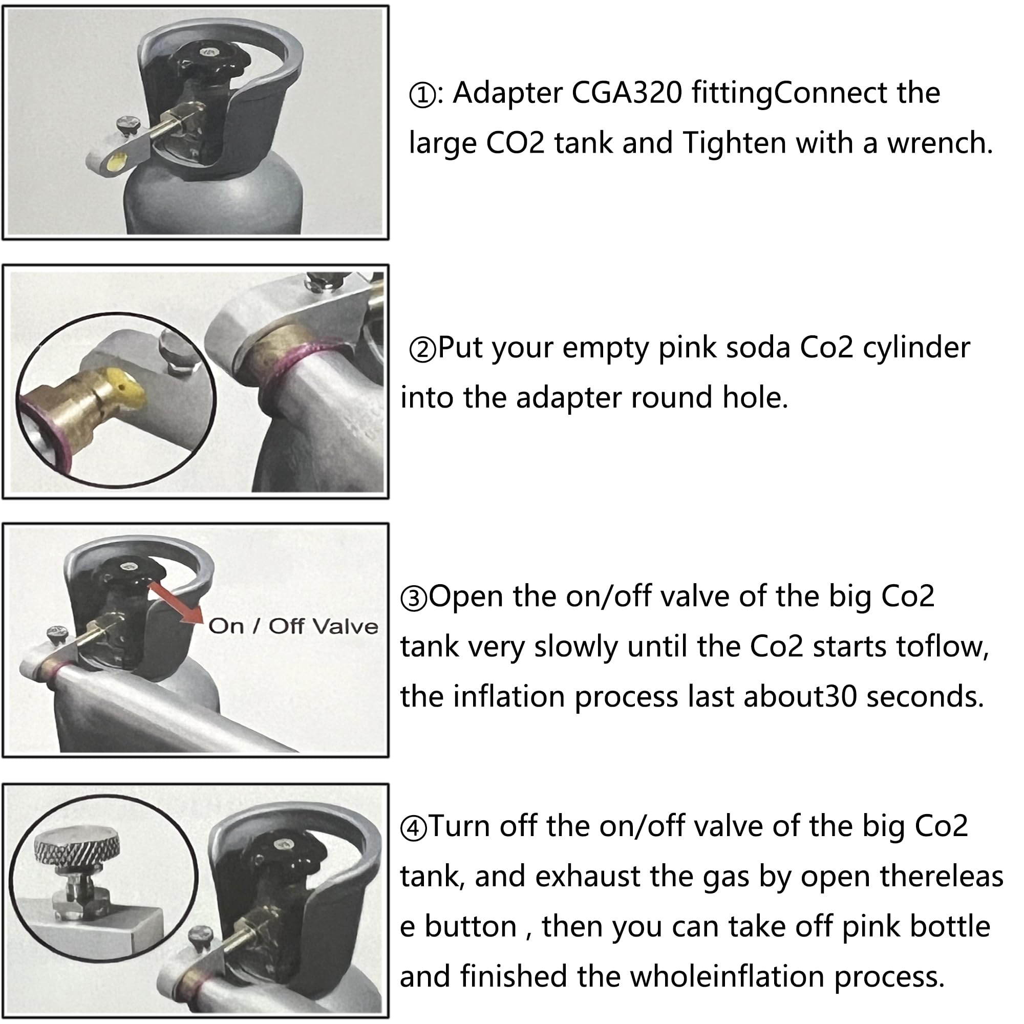 CGA320 New version CO2 refill Adapter,Soda Carbonator Refill Adapter-quick adapter Compatible with DUO Terra Art soda Cylinder