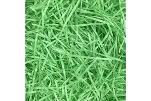 PEVOGON Green Easter Grass Filler Paper Shreds for Easter Basket Gift Packaging Filling Egg Stuffer Party Supplies Decoration, 200G