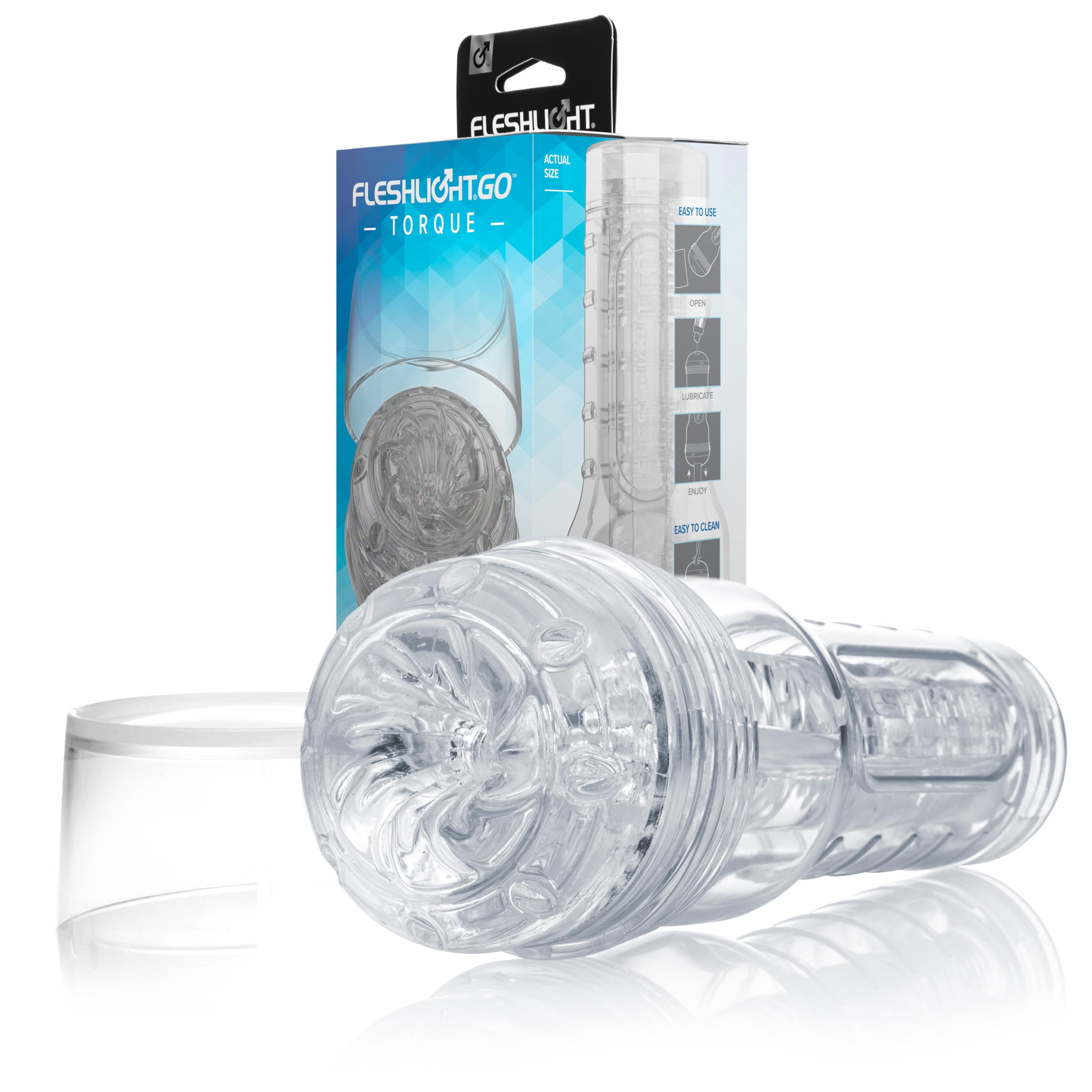 Fleshlight Torque Ice Go Masturbator; Made of Realistic Superskin Material, Leader in Adult Mens Toys and Sex Toys for Men