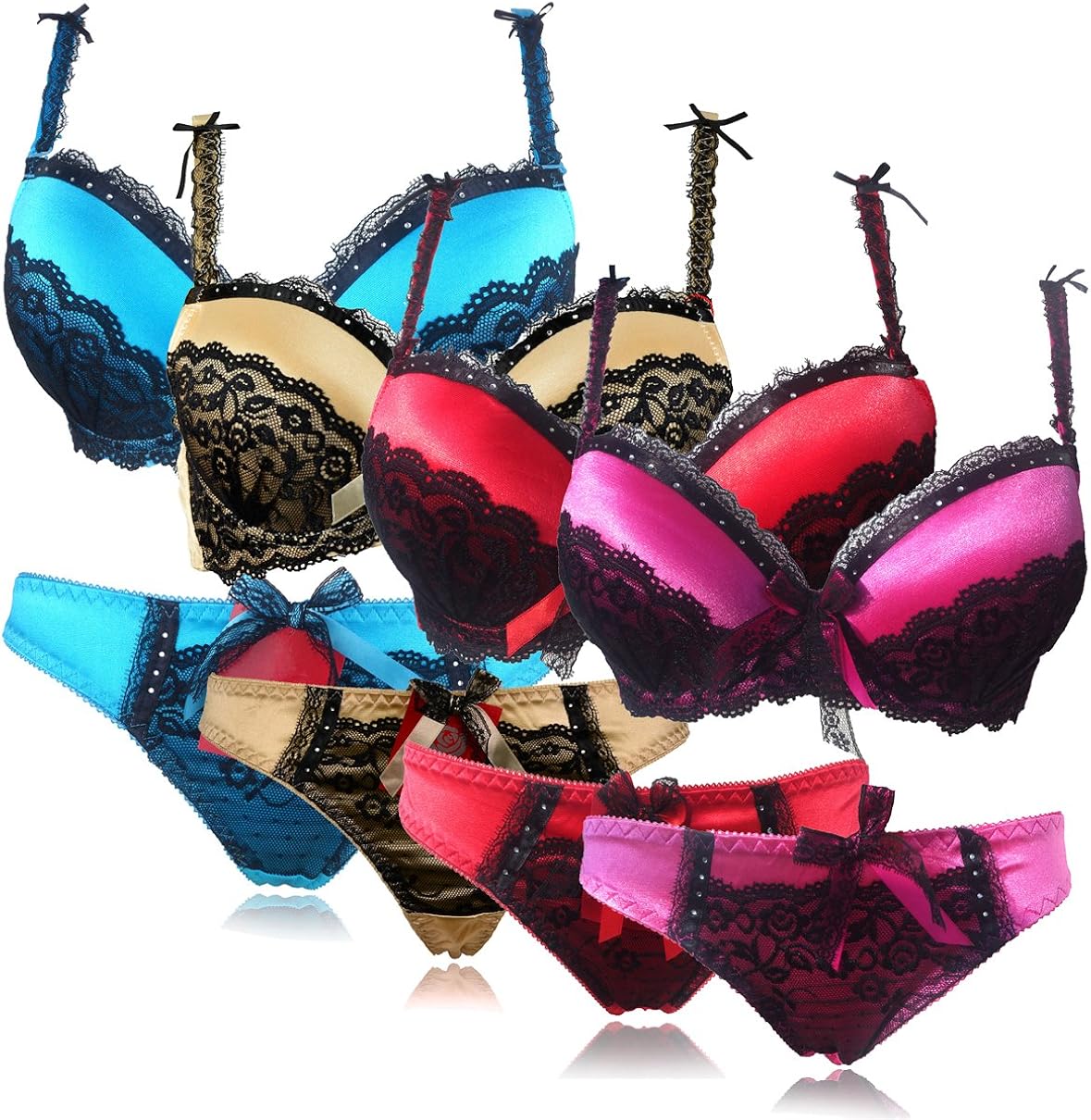 ROSE GIRL Underwire Bra and GString Set 65 70 75 80 Cup B Sexy