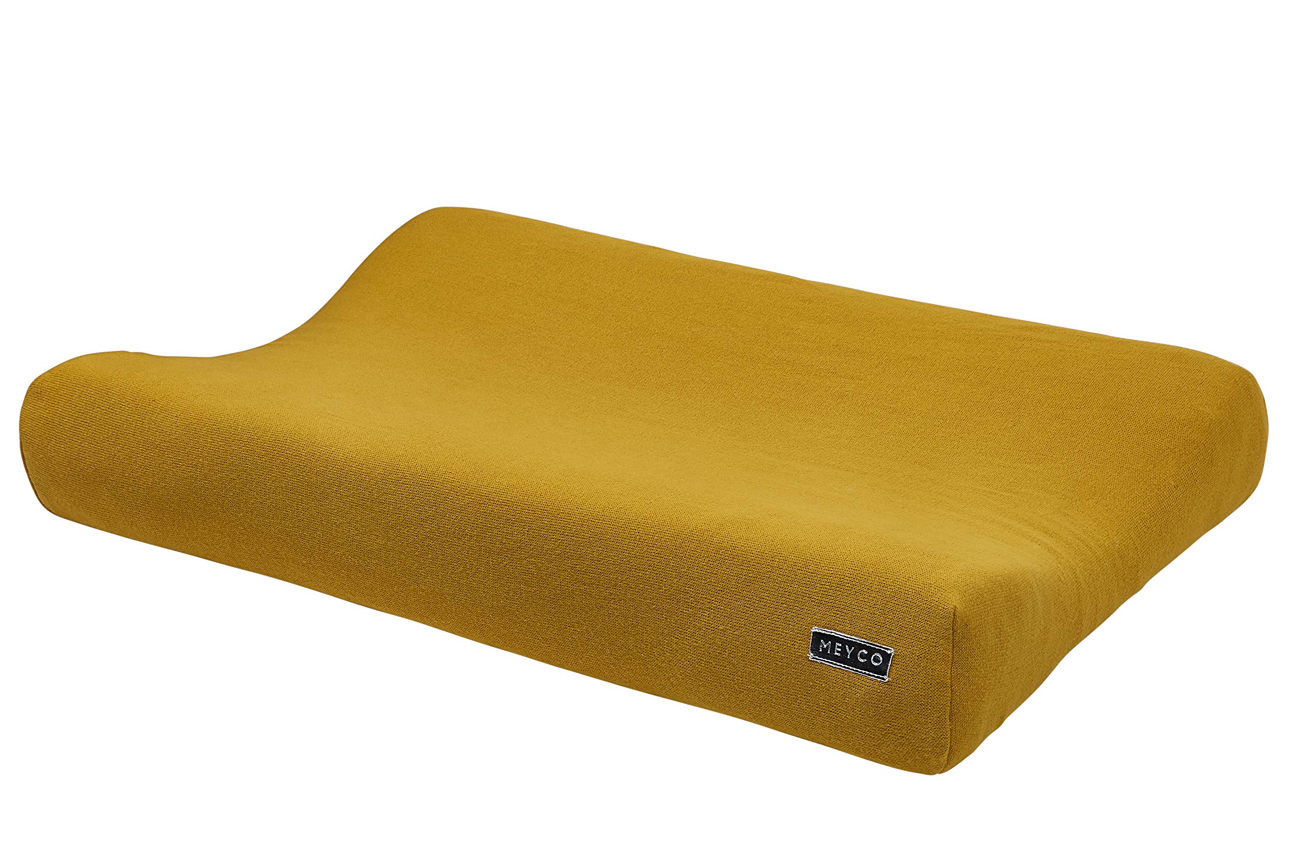 Meyco 2763023 2-Wedge Changing Mat Cover Knitted Knit Ochre Yellow 45 x 70 cm