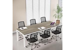 Tribesigns 6.5 FT Conference Room Table, 78.74" W x 27.56" D Large Office Conference Table, Modern Seminar Meeting Table Desk for Boardroom, Meeting Room (1, Oak)