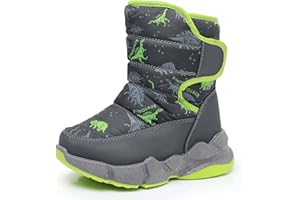 Ahannie Kids Toddler Snow Boots Boys Girls Winter Boots Insulated Warm Outdoor Shoes(Toddler/Little Kid)