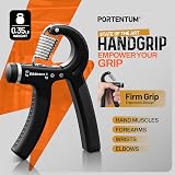 PORTENTUM Hand Grip 6-Piece Set Adjustable Hand Strengthener Grip Ring Stress view 2