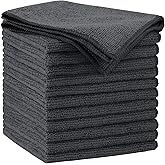 AIDEA Microfiber Cleaning Cloth Grey 12PK, Microfiber Towels for Cars, Premium Car Cloths, Dusting Cloth Lint Free Cleaning Rags for SUVs, House, Kitchen, Window, Workshops,11.5×11.5"
