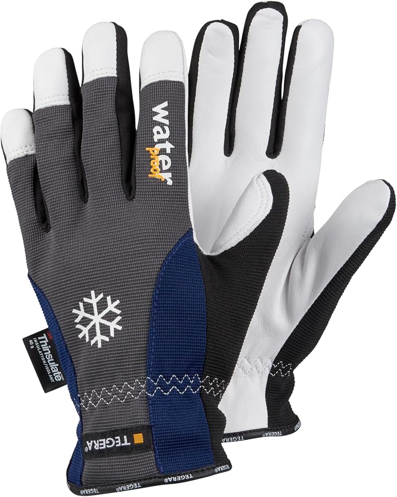 Ejendals Tegera 295 Waterproof Thermal Work Gloves - Leather, Grip, Winter