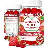 Lunakai USA Made Womens Multivitamin Gummies - Delicious Daily Dose with 16 Multi Vitamins for Women - Energy & Immune Support, Non-GMO, 60 Ct