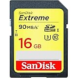 SanDisk 16GB Extreme SDHC UHS-I Memory Card - 90MB/s, C10, U3, V30, 4K UHD, SD Card - SDSDXNE-016G-GNCIN