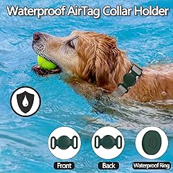 Waterproof Airtag Dog Collar Holder Compatible with
