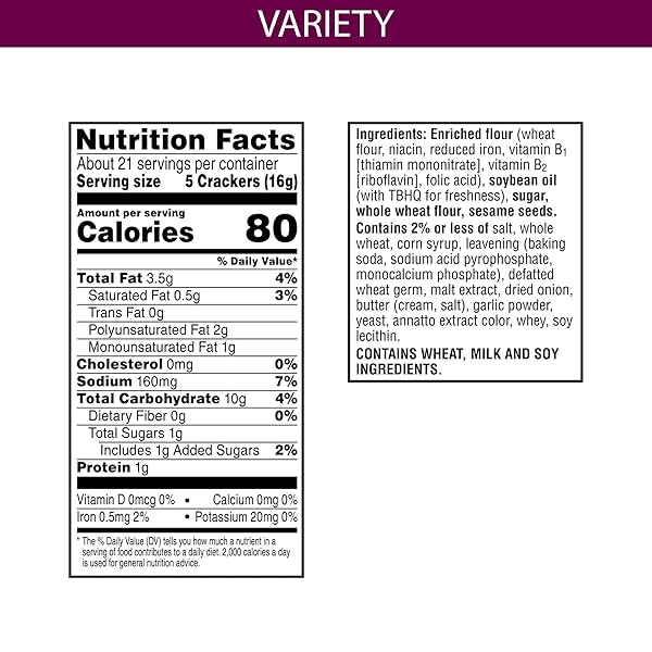 TOASTEDS CRACKERS, CRACKER COLLECTION, LUNCH SNACKS, VARIETY PACK, 12OZ BOX (1 BOX)