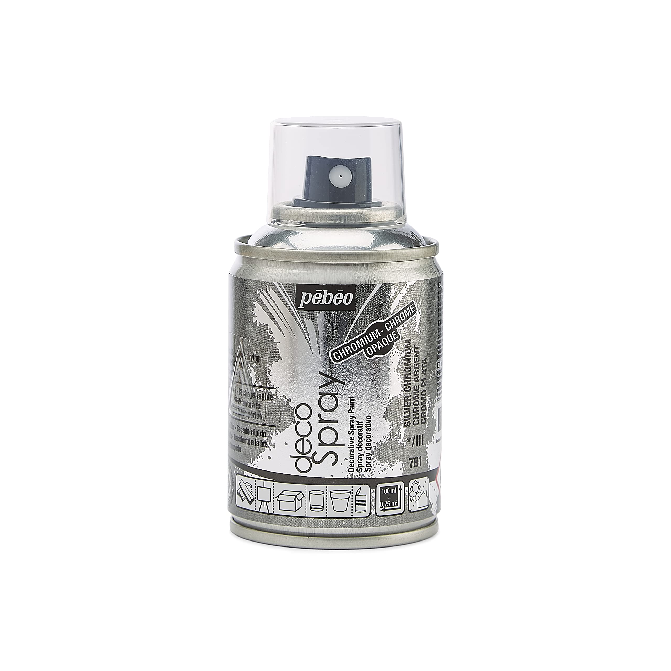 Pébéo Decospray 100 ml Chrome Opaque
