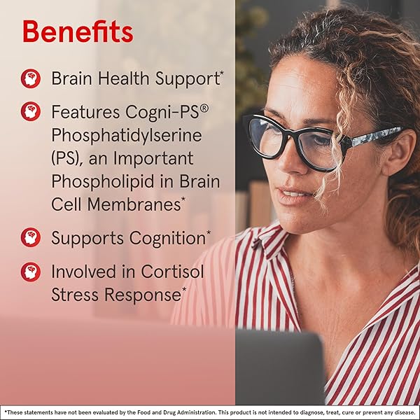 JARROW FORMULAS PS100 PHOSPHATIDYLSERINE 100 MG, DIETARY SUPPLEMENT FOR BRAIN HEALTH AND COGNITION SUPPORT, 30 SOFTGELS, 10-30 DAY SUPPLY, PACK OF 12