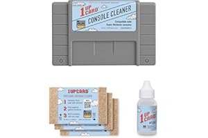1UPcard Cleaning Kit Compatible With SNES (Super Nintendo) and RetroN Consoles Video Game Cartridges