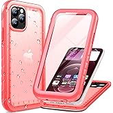 Cozycase Waterproof Case for iPhone 11 Pro Max, Shockproof Full-Body Rugged Bumper Sealed Case with Built-in Screen Protector for iPhone 11 Pro Max 6.5 inch 2019-Pink