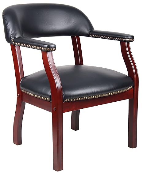 Boss Captain S Chair In Black Vinyl