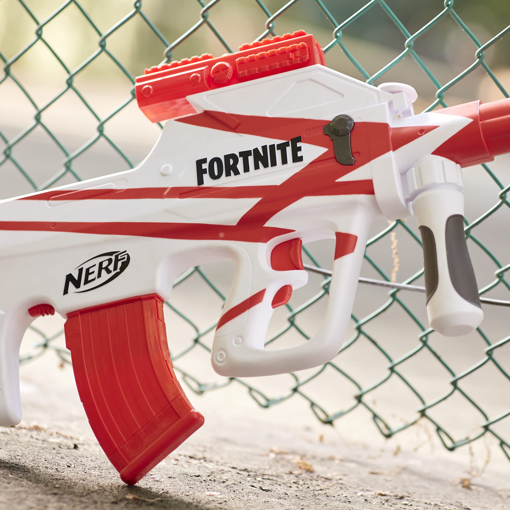 Nerf Fortnite B-AR Motorized Dart Blaster -- Fortnite Converge Wrap, Motorized 10-Dart Blasting, 10-Dart Clip, 10 Official Nerf Elite Darts