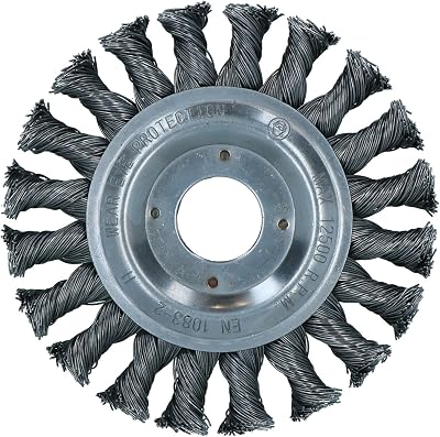 AB Tools 115mm Flat Twist Knot Wire Wheel Brush 22.2mm Bore Angle Grinder TE579