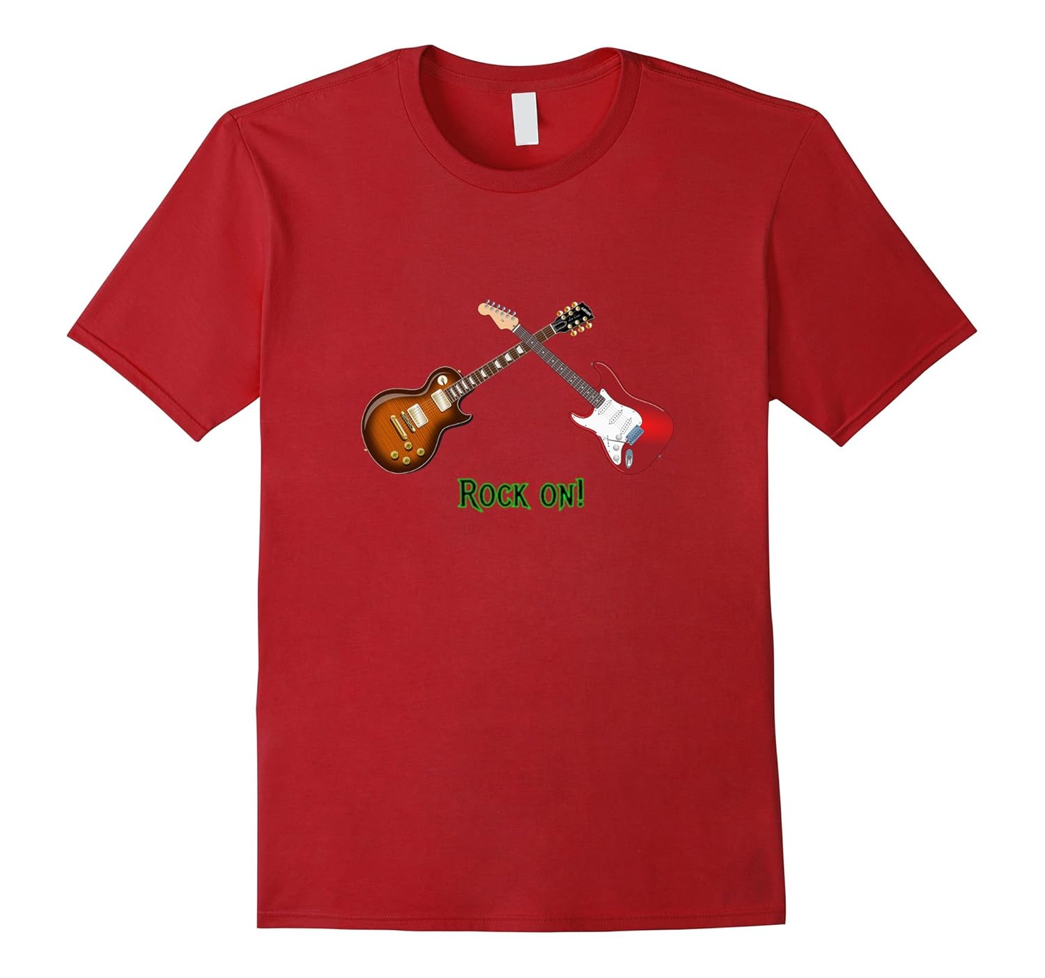 Classic Rock Guitar Tee Shirt-Rose