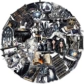 50pcs Transparent Vintage Witchy Stickers for Kids,Dark Witchy Magic Sticker Waterproof PET Stickers for Scrapbook Journaling Photo Album Collage Card Gothic Aesthetics Sticker for Teens and Adults