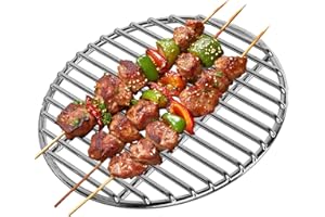 Stainless Steel Grill Grate, Grill Grates Replacement 13 Inch Heat-Resistant Stainless Steel Round Grate, Portable Easy to Cl