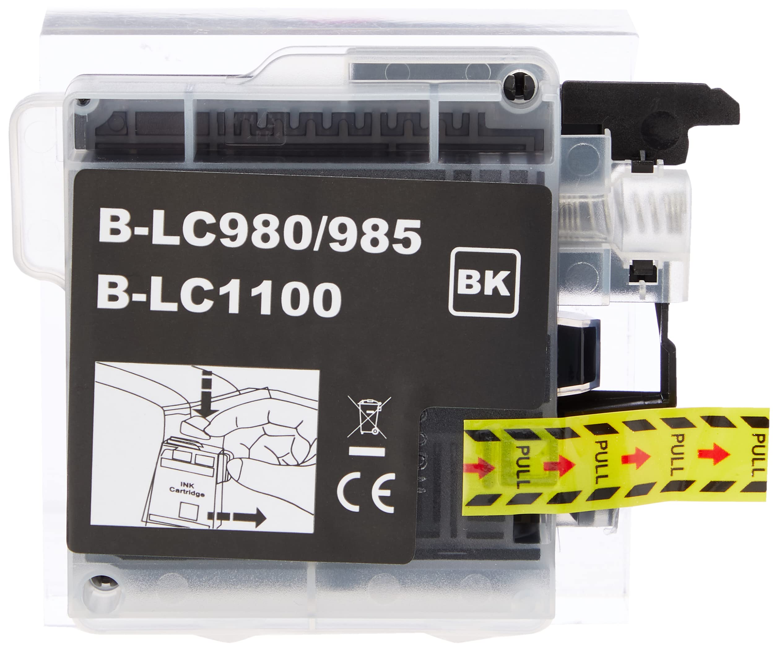 Go Inks 4 Black Ink Cartridges to replace Brother LC980Bk and LC1100Bk Compatible/non-OEM for Brother DCP and MFC Printers