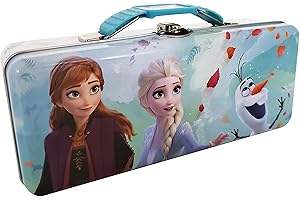 The Tin Box Company Frozen 2 Tin Pencil Box with Handle & Clasp - Storage Box