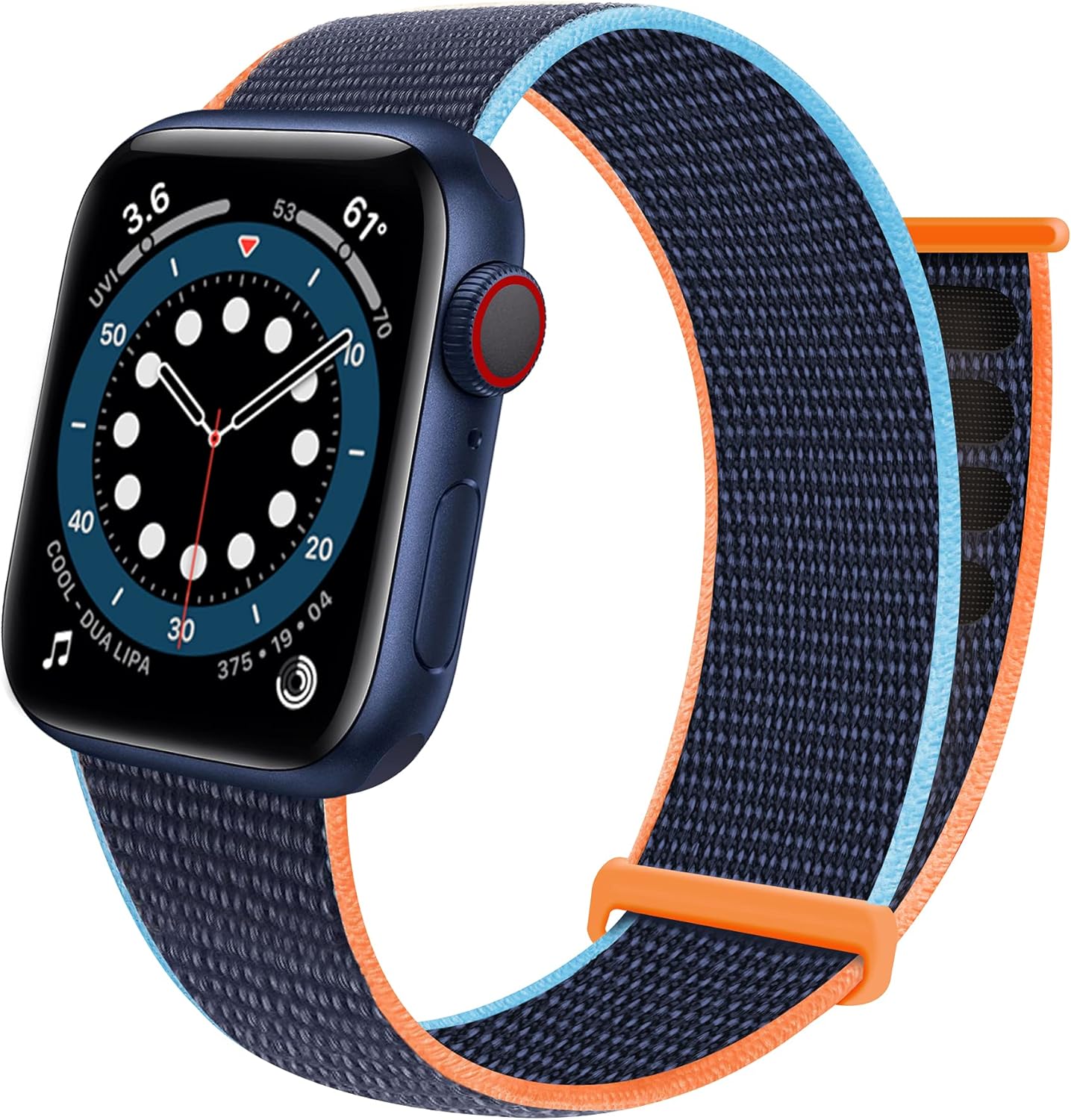 Sport Loop Band Compatible with Apple Watch Band 38mm 40mm 42mm 44mm iWatch Series 6 5 SE 4 3 2 1 Strap, Nylon Velcro Women Men Stretchy Elastic Braided Replacement Wristband Breathable Soft Light