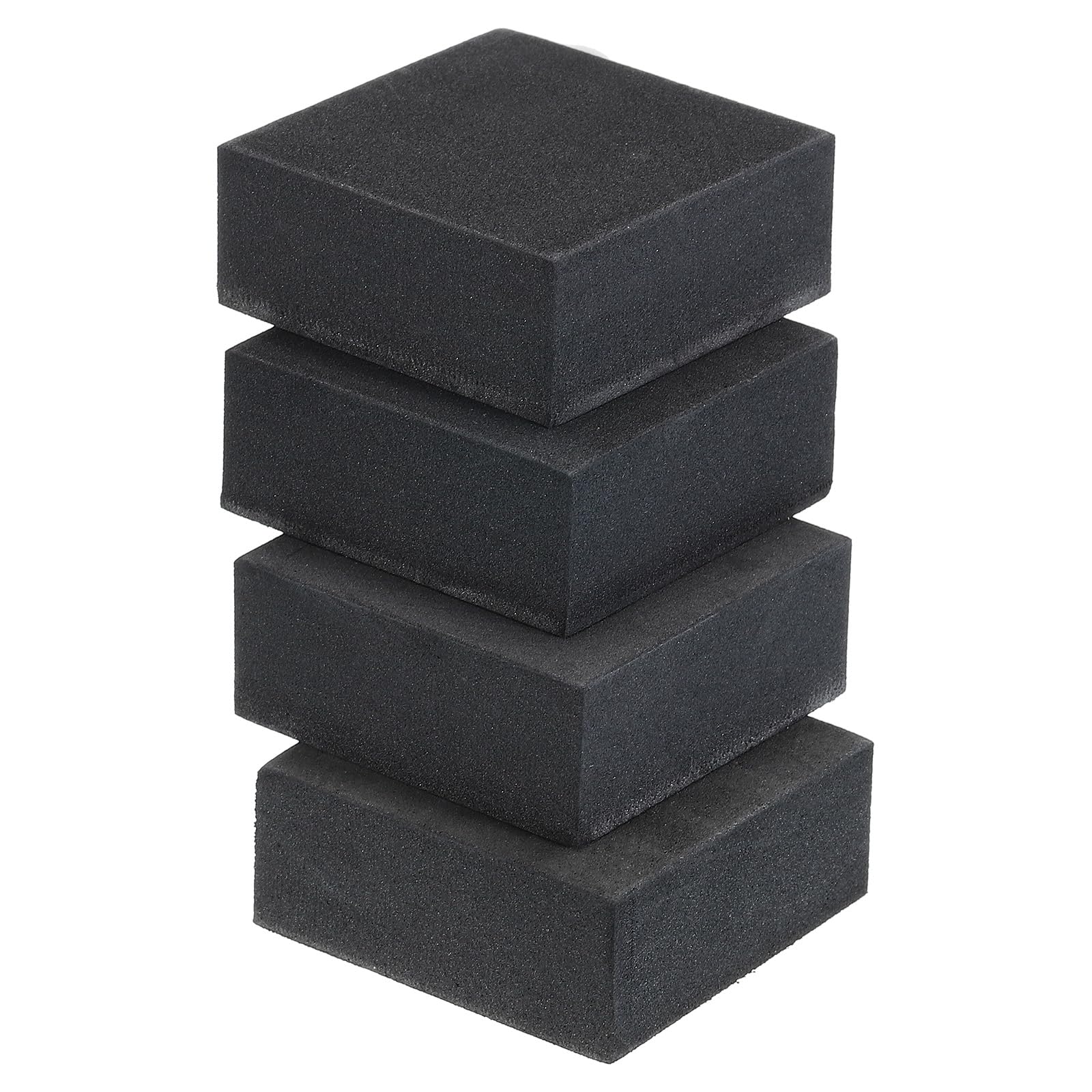 PATIKIL EVA Anti-Vibration Pads, 4 Pcs Shock Absorbing Washer Pads 2" x 2" x 0.8" for HVAC, Air Conditioner, Air Compressor, Condenser, Dryer, Black