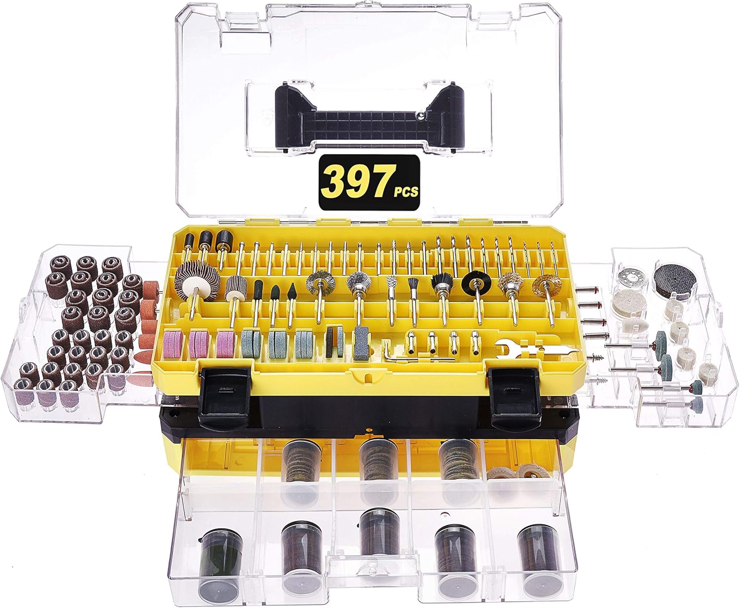 Rotary Tool Accessories Kit, Longmate 397 pcs Electric Rotary Accessory