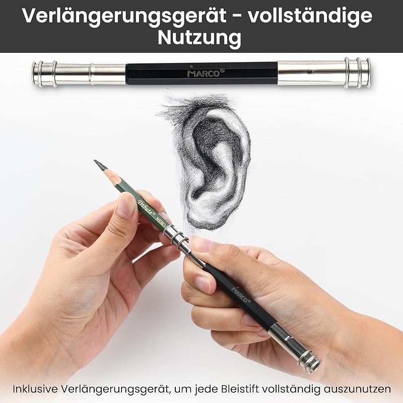 Skizzen Zeichen Bleistift Set Anfänger ideal zum Schattieren für Zeichnen, Skizzieren für Künstler, Erwachsene, Teenager (Skizzenbleistift Set 25 Stück)
