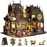 Yoyoom DIY Miniature House Kit, Tiny House Kit with LED Light, Wooden Mini Dollhouse Kit Book Nook Kit for Teen Adult, Wooden