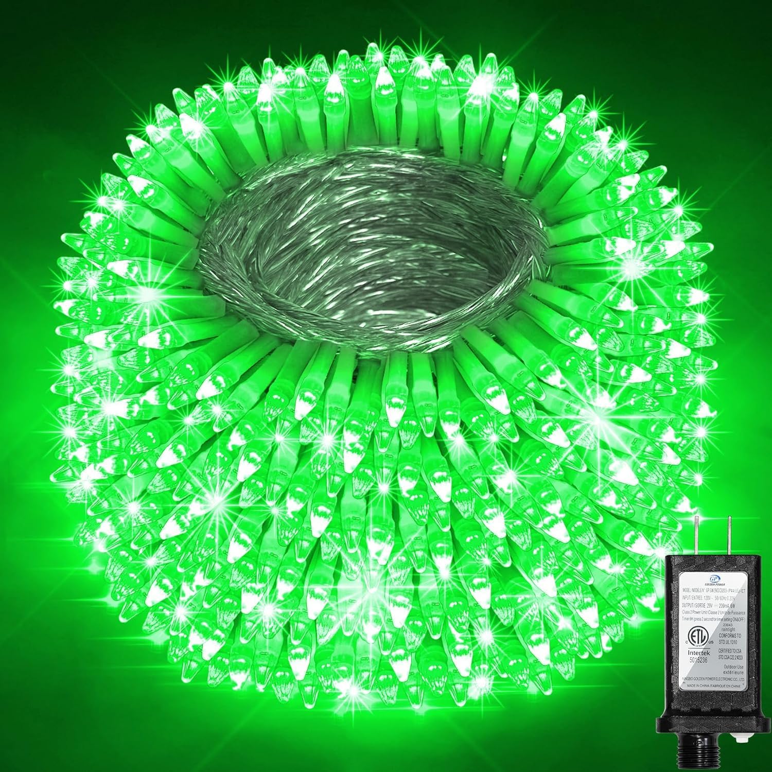Photo 1 of 1500 LED 470FT Christmas String Lights Outdoor, 12 Pro Modes and Timer Memory & Brightness, Plug in Waterproof Clear Wire Twinkle Light for for Xmas Yard Tree Wedding Party Decor (Green)