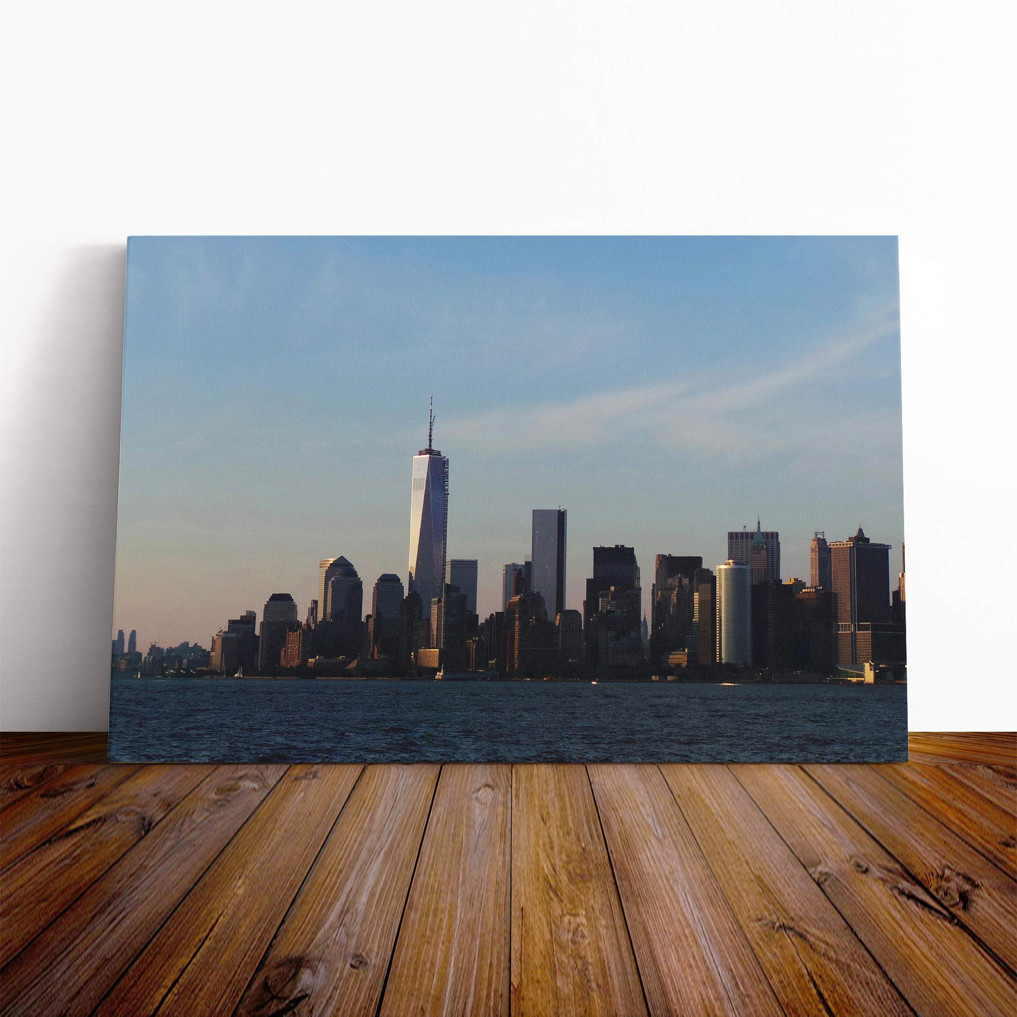 New York City Skyline USA (24) Canvas Print | Gallery Wrapped 30mm Frame Wall Art | 20x14 inches | Ready to Hang | Modern Cityscape Picture | Living Room Bedroom Lounge Office