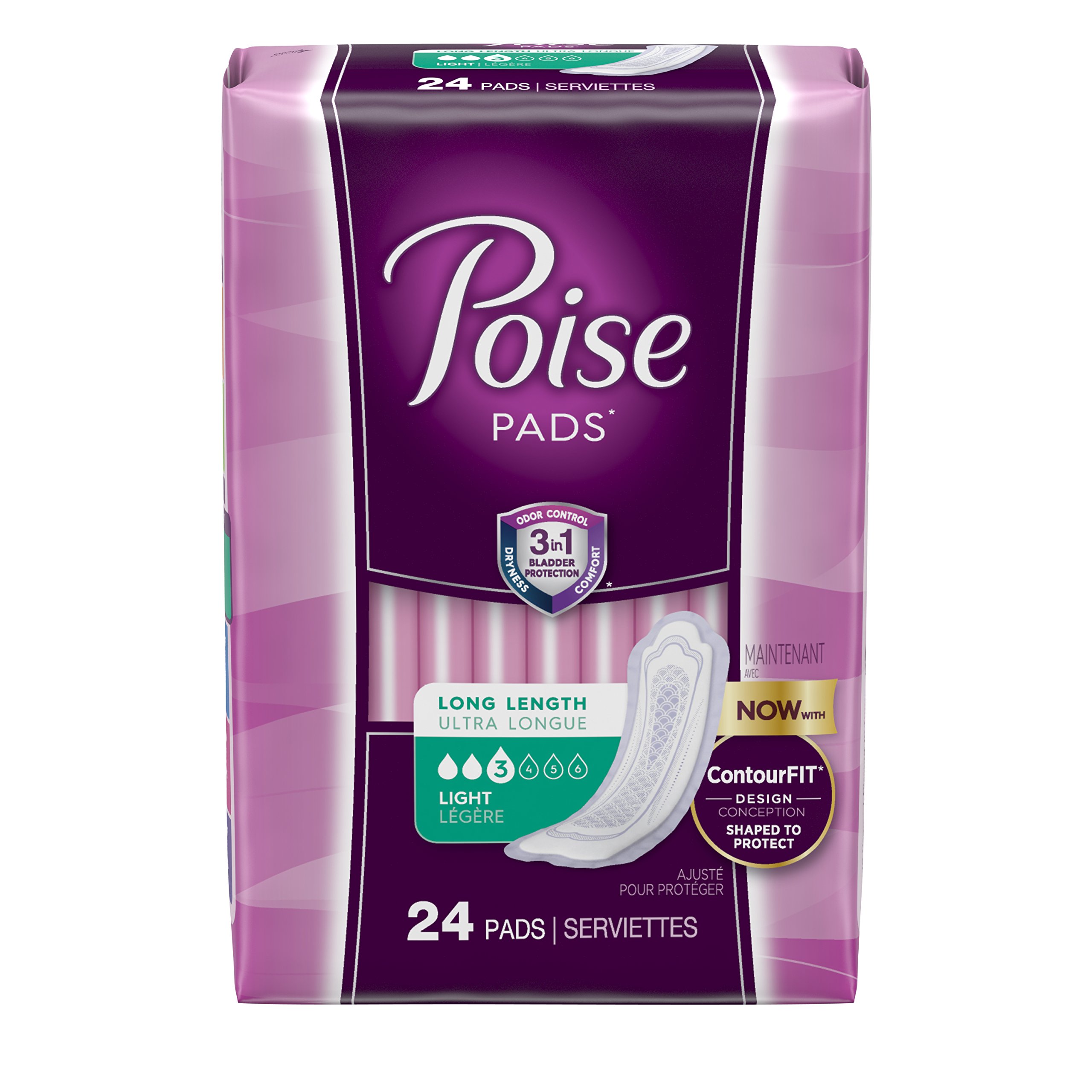 Poise Incontinence Panty Liners, Very Light Absorbency, Long Length