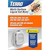 TERRO Multi-Surface Liquid Ant Baits, 8-Pack, Indoor Bait Stations for Home | Ant Trap for Discreet Baiting, Complete Colony Elimination, Indoor Ant Trap, Kills Common Household Ants, Ready-To-Use Bait