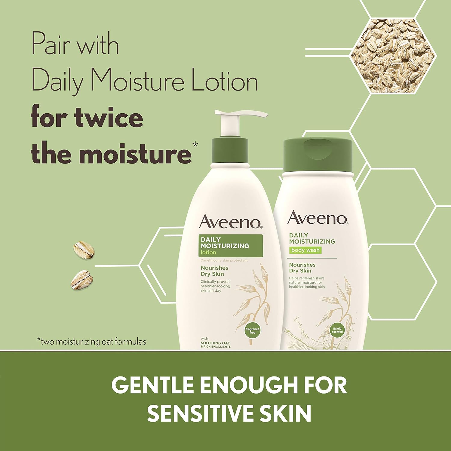 Aveeno Daily Moisturizing Body Wash for Dry Skin with Soothing Oat & Rich Emollients, Creamy Shower Cleanser, Gentle, Soap-Free and Dye-Free, Light Fragrance, 18 fl. oz : Bath And Shower Gels : Beauty