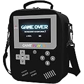 Ruokey Boys Lunch Box for School, Gamer Kids Lunch Bag for Boys Girls, Insulated Video Game Lunchbox Waterproof Leakproof with Adjustable Shoulder Strap
