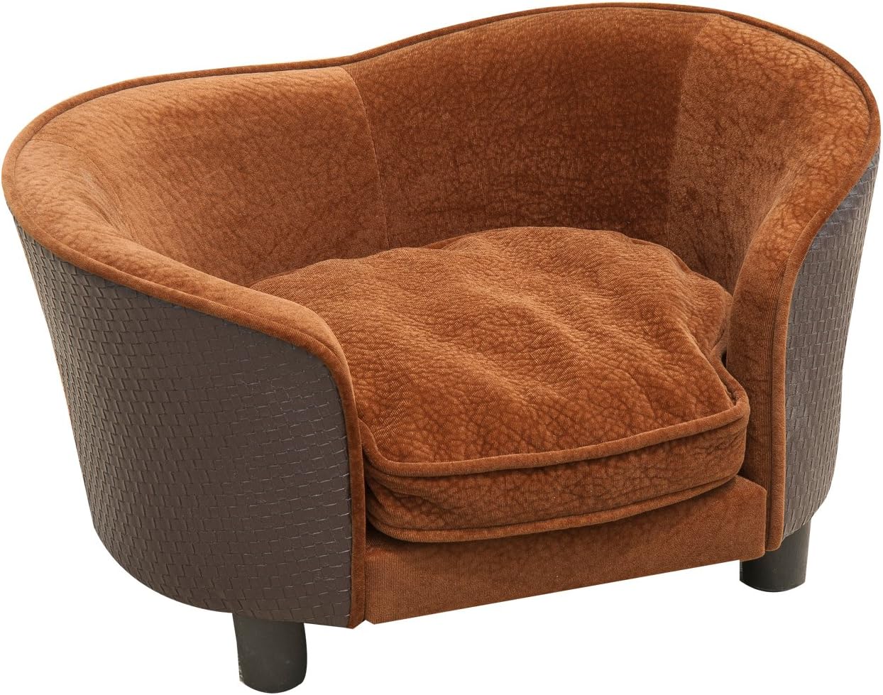 PawHut Sofá Cama Perros Gatos Colchón Cesta Mascota Cómodo Casa para