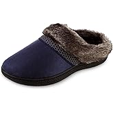 isotoner Women's Indoor/Outdoor Slip-on Microsuede Mallory Memory Foam Clog Slippers