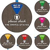Privacy Door Sign, Do Not Disturb/Come in Welcome/Out of Office/in a Meeting/Back Soon/Working Remotely Sign, That Lets Others Know Whether You're Available Or Not For Office (6inch,Dark Brown)