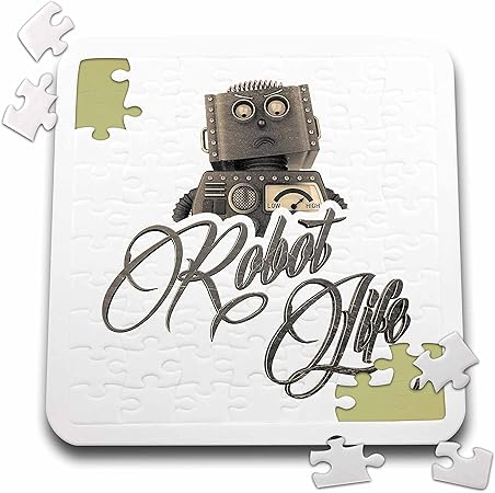 Amazon カルステンライジンガーイラスト イラストロボットlifeビンテージロボットアンティーク調デザインgeek Nerd Thug Life 10 X 10インチパズル P 240602 2 ジグソーパズル おもちゃ