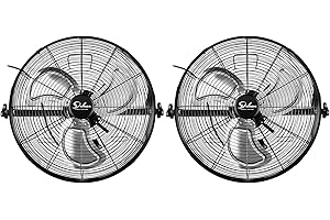 Simple Deluxe 20 Inch High Velocity 3 Speed Industrial Wall-Mount Fan