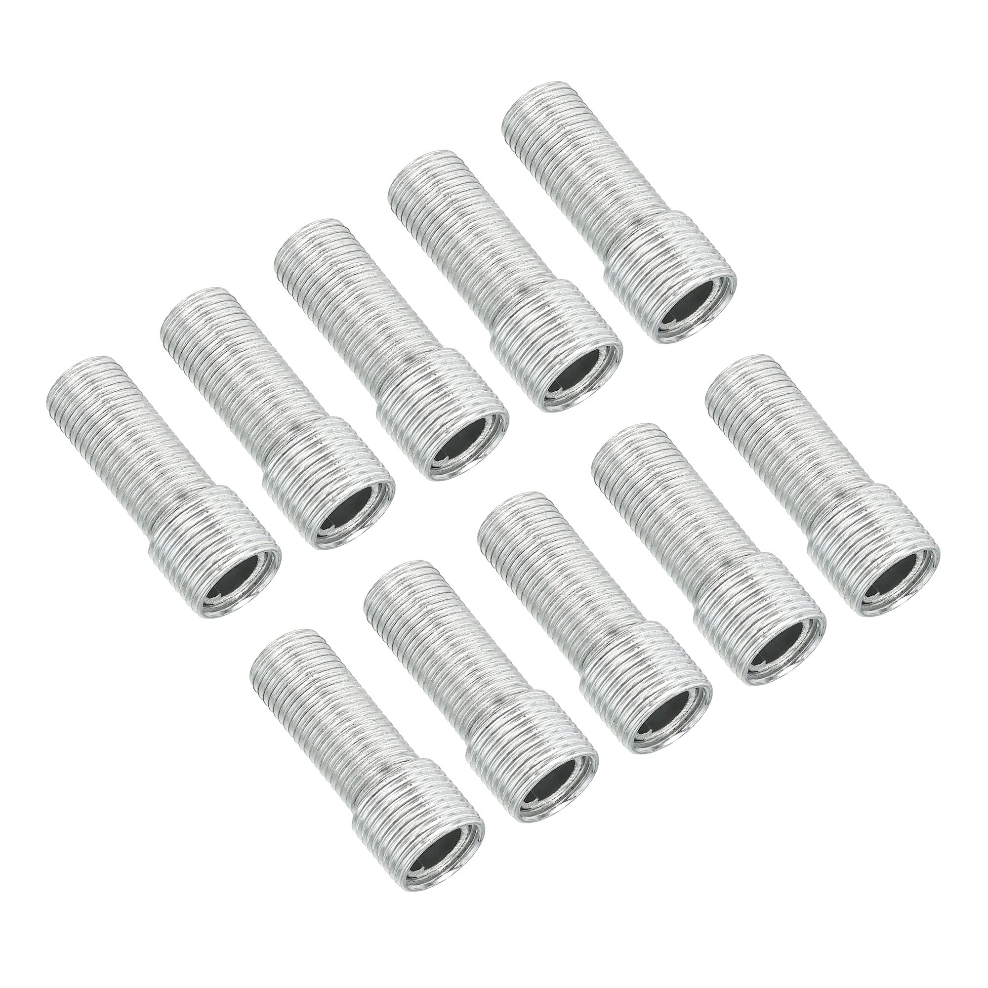PATIKIL M12 to M10 Reducing Screw, 10 Pack 30mm Long External Thread Adapter Reducer Convert Joint Hardware Double Male Thread Bolts